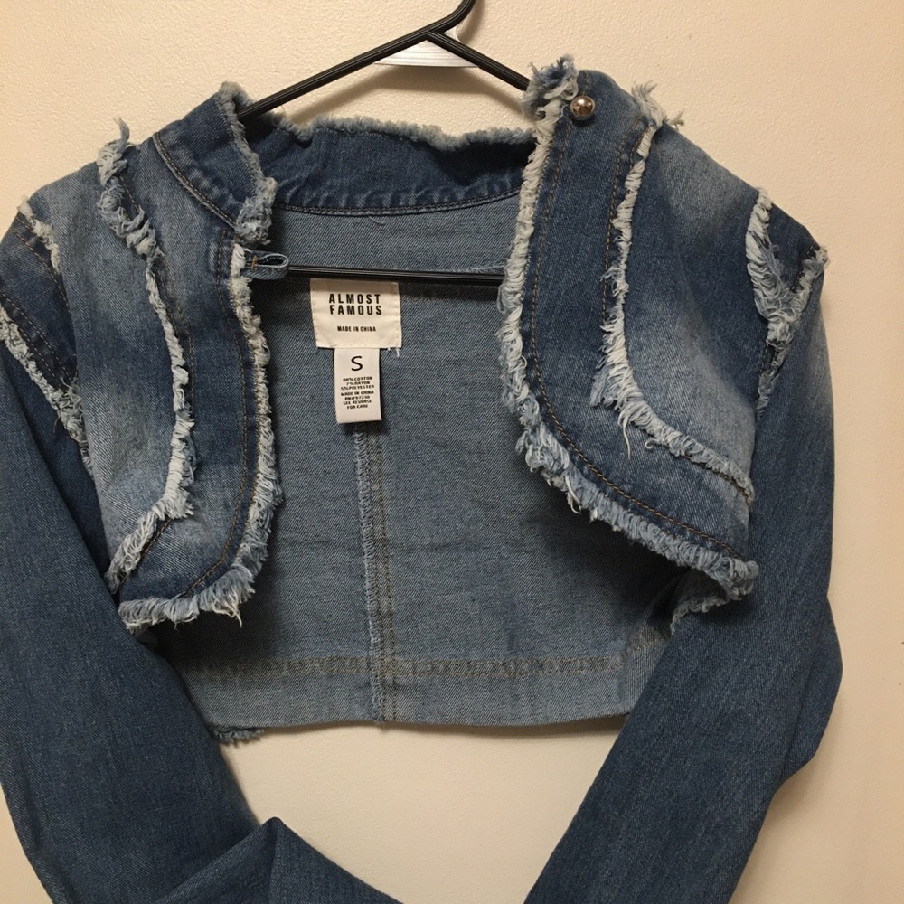 Almost Famous Blue Denim Crop Top
